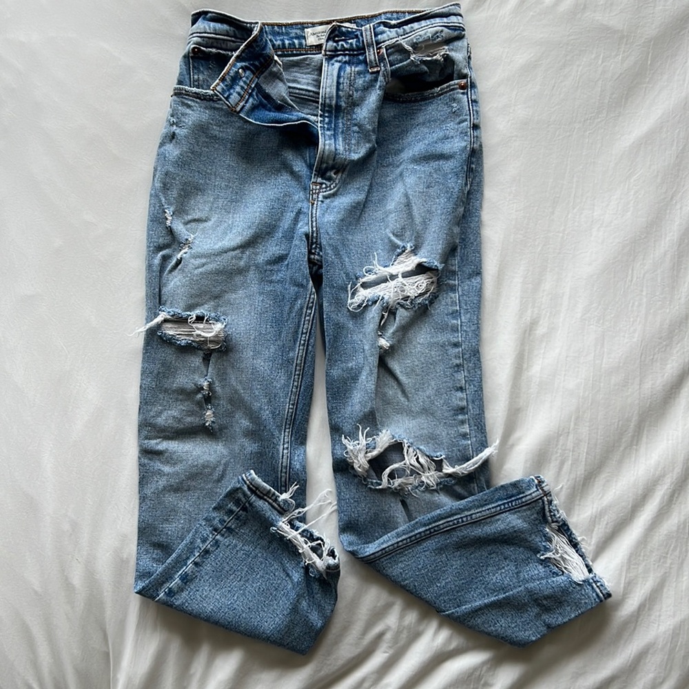 Abercrombie & Fitch curve love ankle straight jean